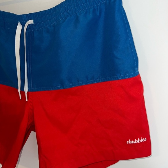 Chubbies Swim Trunks size large red white and blue - Picture 5 of 12